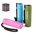 EverBrite 3-Pack Mini LED Flashlights with 9 AAA Batteries & Lanyards