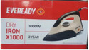 EVEREADY 1000W DRY IRON X1000 DARK GREY