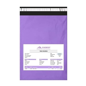 everest 14x16 inches pack of 500 pcs purple with pod courier bagspouchescoversmailing bags 55 micron 14 x 16 inches bags