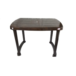 outdoor plastic dining table for homegarden use brown