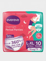 EverEve Ultra Absorbent Period Panties - L-XL (10 Pieces) - (70-115cm) Pantyliner (Pack of 10)