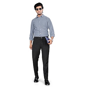 EVERGLADE Mens Casual Shirt Textured Poly