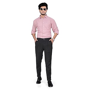 EVERGLADE Mens Casual Shirt Textured Poly