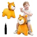 EVERICH TOY Lion Bouncy Animal Hopper, Plush Ride-on Toys for Toddlers 18M+