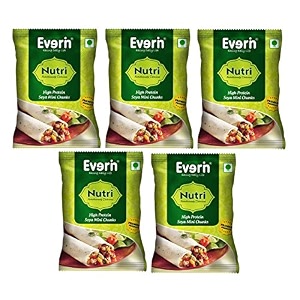 everin nutri high protein and healthy gluten free soya mini chunks value pack - pack of 5 60g each