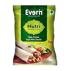 everin nutri high protein and healthy gluten free soya mini chunks value pack - pack of 3 60g each