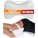 Everlasting Comfort Memory Foam Knee Pillow for Side Sleepers – Sciatica Pain Relief Pillow, Removable Strap Support – Leg Pillows for Sleeping Alignment, Knees, Back & Hip Cushion