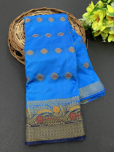 everlee unstitched cotton silk blouse material printed
