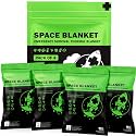 Everlit Survival Emergency Mylar Thermal Blankets -Space Blanket Survival kit Camping Blanket Perfect for First Aid, Outdoors, Hiking,Bug Out Bag,Marathons or First Aid (Forest Green)