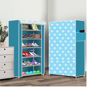 everstep 6 shelf foldable collapsible shoerack plastic shoe rack 27blue baby paw 6 shelves diydo-it-yourself