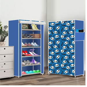 everstep 6 shelf foldable collapsible shoerack plastic shoe rack 21blue before christmas 6 shelves diydo-it-yourself