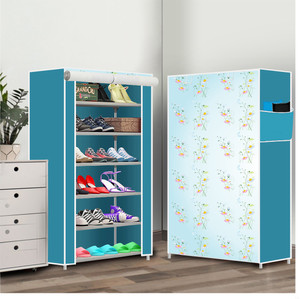 everstep 6 shelf foldable collapsible shoerack plastic shoe rack 7skyblue 6 shelves diydo-it-yourself