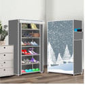 Everstep 6 Shelf Foldable Collapsible ShoeRack Plastic Shoe Stand (13|Grey Felling Snow, 6 Shelves, DIY(Do-It-Yourself))