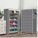 Everstep 6 Shelf Foldable Collapsible ShoeRack Plastic Shoe Stand (2|GREY, 6 Shelves, DIY(Do-It-Yourself))