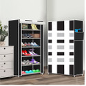Everstep 6 Shelf Foldable Collapsible ShoeRack Plastic Shoe Rack (6|Black, 6 Shelves, DIY(Do-It-Yourself))