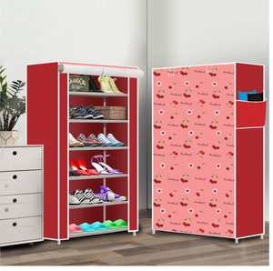 everstep plastic shoe stand 10cherry red 6 shelves diydo-it-yourself