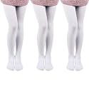 EVERSWE 3 Pairs Pack Girls Microfiber Tights Multiple Colors