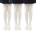 EVERSWE 3 Pairs Pack Girls Microfiber Tights Multiple Colors