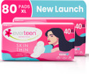 everteen SKIN THIN Premium XL Sanitary Pads - 2 Packs (40 Pads Each) Sanitary Pad (Pack of 80)