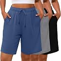 Evervibe 3 Pack Women's Plus Size Bermuda Shorts