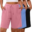 Evervibe 3 Pack Women's Plus Size Bermuda Shorts