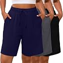 Evervibe 3 Pack Women's Plus Size Bermuda Shorts