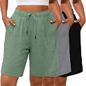 Evervibe 3 Pack Women's Plus Size Bermuda Shorts