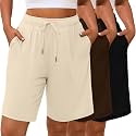 Evervibe 3 Pack Women's Plus Size Bermuda Shorts