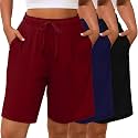 Evervibe 3 Pack Women's Plus Size Bermuda Shorts