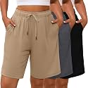 Evervibe 3 Pack Women's Plus Size Bermuda Shorts