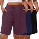 Evervibe 3 Pack Women's Plus Size Bermuda Shorts