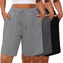 Evervibe 3 Pack Women's Plus Size Bermuda Shorts