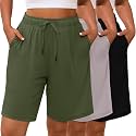 Evervibe 3 Pack Women's Plus Size Bermuda Shorts