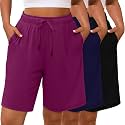 Evervibe 3 Pack Women's Plus Size Bermuda Shorts