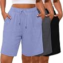 Evervibe 3 Pack Women's Plus Size Bermuda Shorts