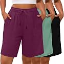 Evervibe 3 Pack Women's Plus Size Bermuda Shorts