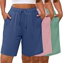 Evervibe 3 Pack Women's Plus Size Bermuda Shorts
