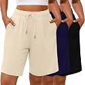 Evervibe 3 Pack Women's Plus Size Bermuda Shorts