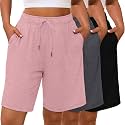 Evervibe 3 Pack Women's Plus Size Bermuda Shorts