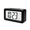 everwood Wooden Digital Alarm Clocks for Bedrooms with Electronic LED Time Display, Humidity&amp;Temperature Detect