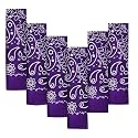 Every-ville Cotton Bandana Handkerchief for Men &amp; Women, 6 Pack