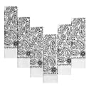 Every-ville Cotton Bandana Handkerchief for Men &amp; Women, 6 Pack