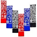 Every-ville Cotton Bandana Handkerchief for Men & Women, 6 Pack