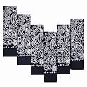 Every-ville Cotton Bandana Handkerchief for Men &amp; Women, 6 Pack