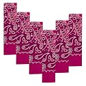 Every-ville Cotton Bandana Handkerchief for Men &amp; Women, 6 Pack