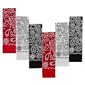 Every-ville Cotton Bandana Handkerchief for Men &amp; Women, 6 Pack
