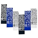 Every-ville Cotton Bandana Handkerchief for Men &amp; Women, 6 Pack