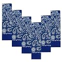 Every-ville Cotton Bandana Handkerchief for Men &amp; Women, 6 Pack