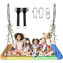 Everyfun Tree Swing for Kids and Adults, 60" Waterproof Rectangle Platform Swing, 700lbs Heavy Duty with Adjustable Straps, Colorful