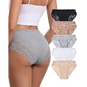 everyjoys Sexy Underwear Lace Panties for Women Bikini Underwear Hipster Underpants Lace Soft Breathe Briefs Multipack 5-Pack